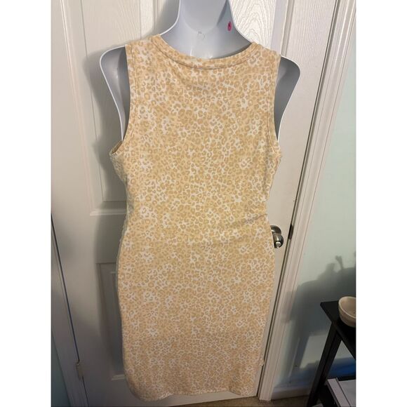 Nine West Light Yellow Animal Print Dress. Size XL - Picture 7 of 7